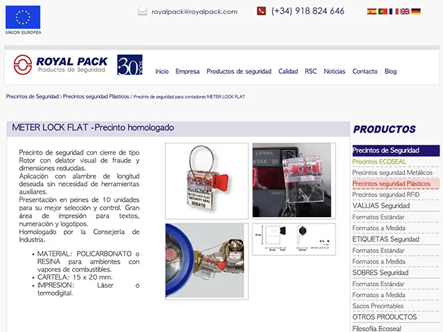  METER LOCK FLAT – Precinte de seguretat per a cinemòmetres