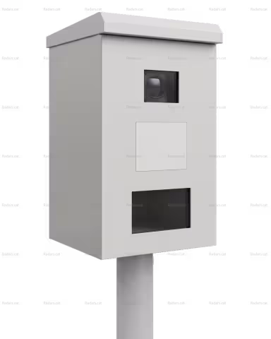 Foto cabina radar velocitat fix sota pal Cirano500 